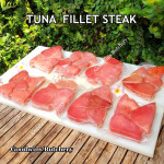 TUNA fillet steak boneless fish frozen +/- 3/4" 2cm (price/pack 500gr 3pcs)